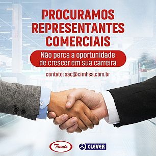 Procuramos representantes comerciais